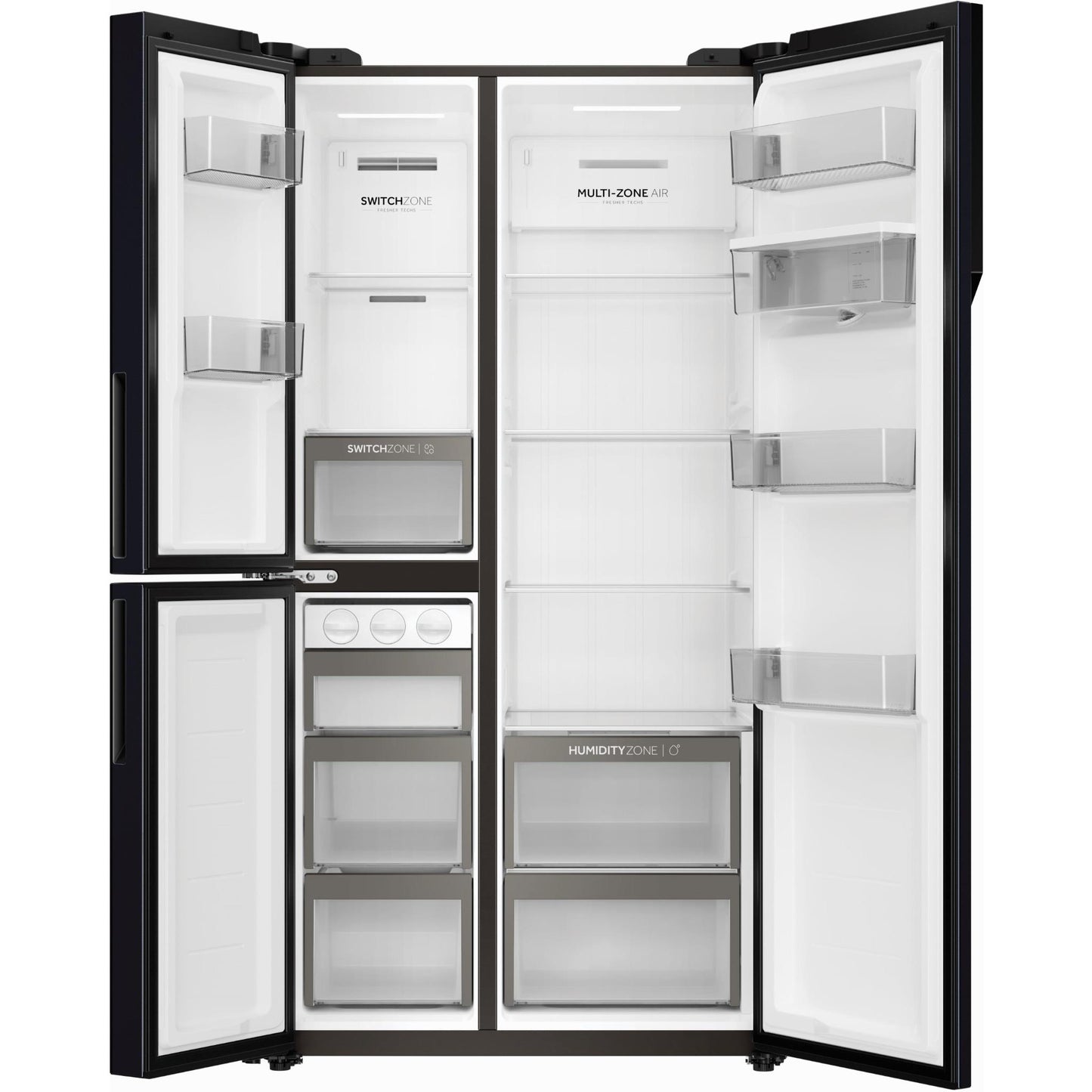 Haier HRF575XHC 574L S+ Three-Door Side-By-Side Fridge (Black)