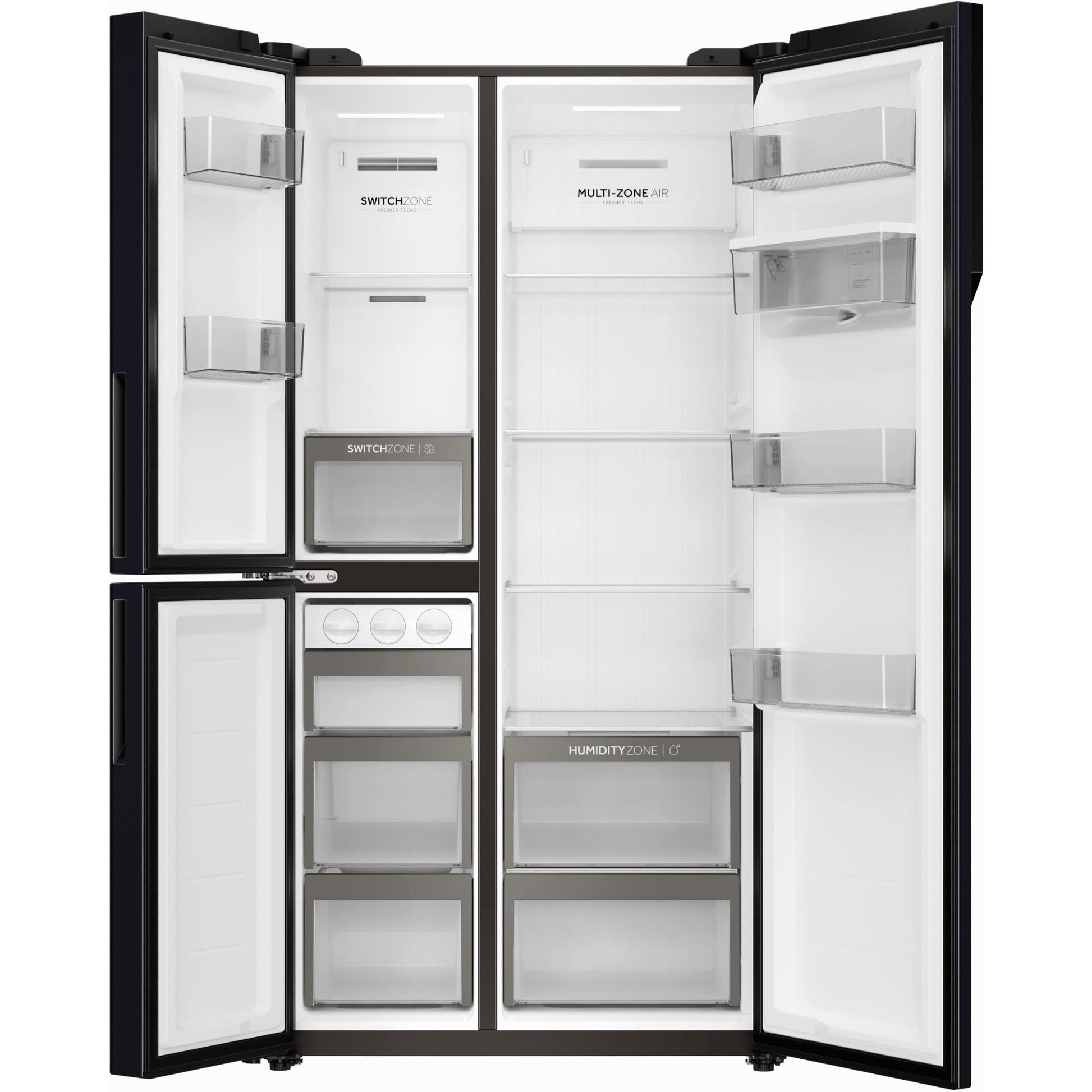 Haier HRF575XHC 574L S+ Three-Door Side-By-Side Fridge (Black)