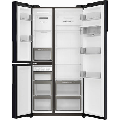 Haier HRF575XHC 574L S+ Three-Door Side-By-Side Fridge (Black)