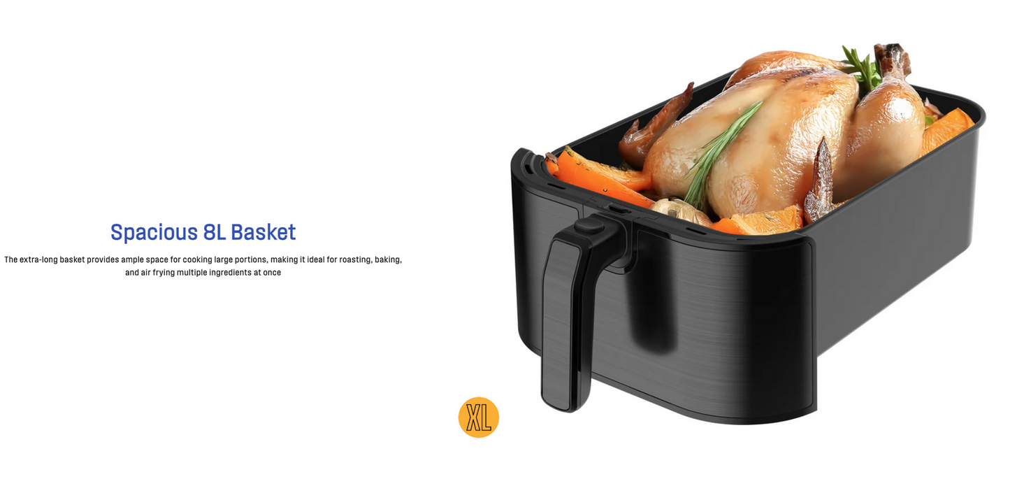Westinghouse  8L XL Air Fryer 1700W(Black Stainless Steel)