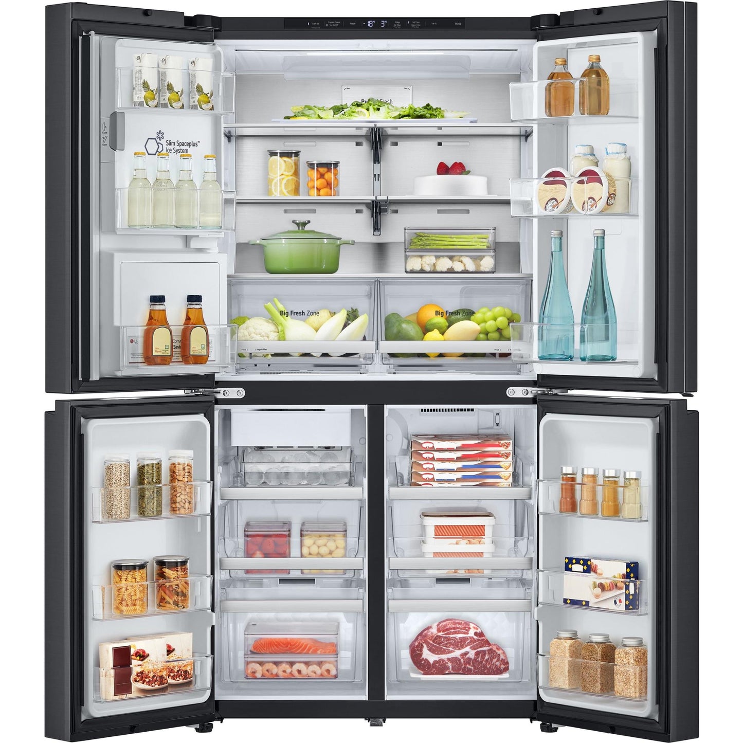 LG GF-D700MBLC 638L French Door Fridge (Matte Black)