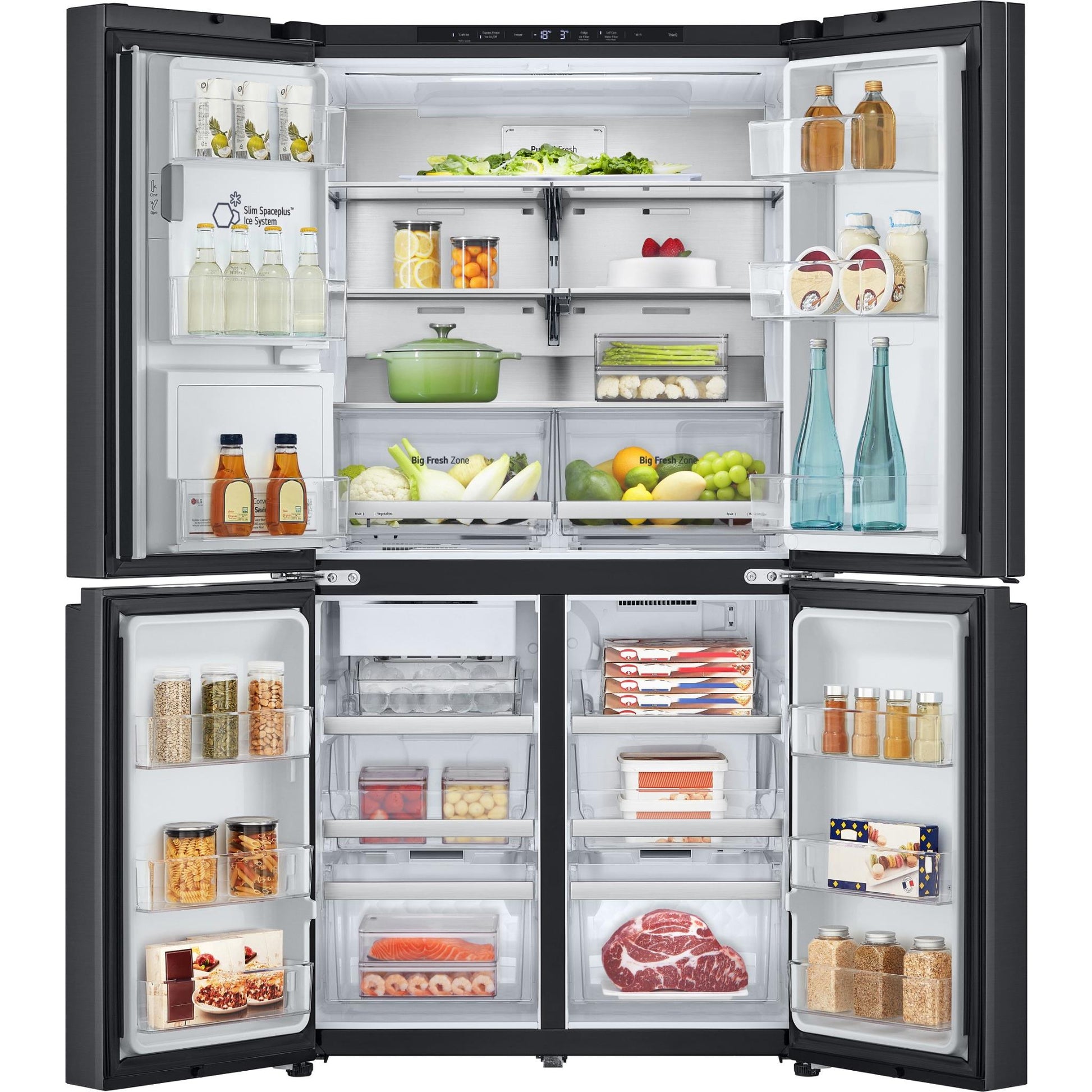 LG GF-D700MBLC 638L French Door Fridge (Matte Black)