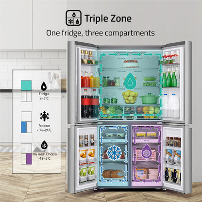 Hisense HRCD610TS 609L PureFlat French Door Fridge (Stainless Steel)