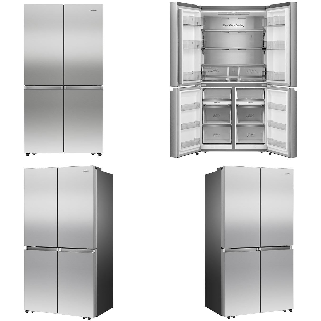 Hisense HRCD610TS 609L PureFlat French Door Fridge (Stainless Steel)