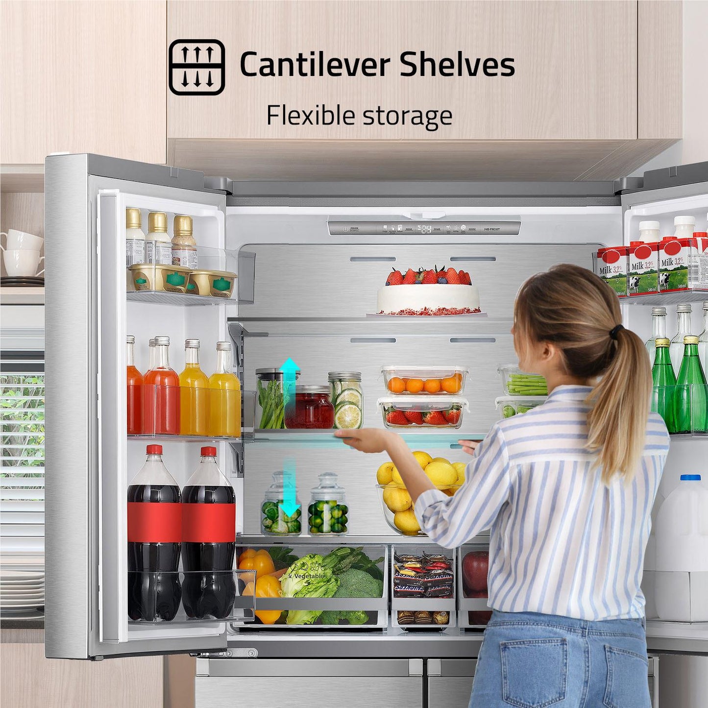 Hisense HRCD610TS 609L PureFlat French Door Fridge (Stainless Steel)