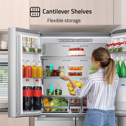 Hisense HRCD610TS 609L PureFlat French Door Fridge (Stainless Steel)