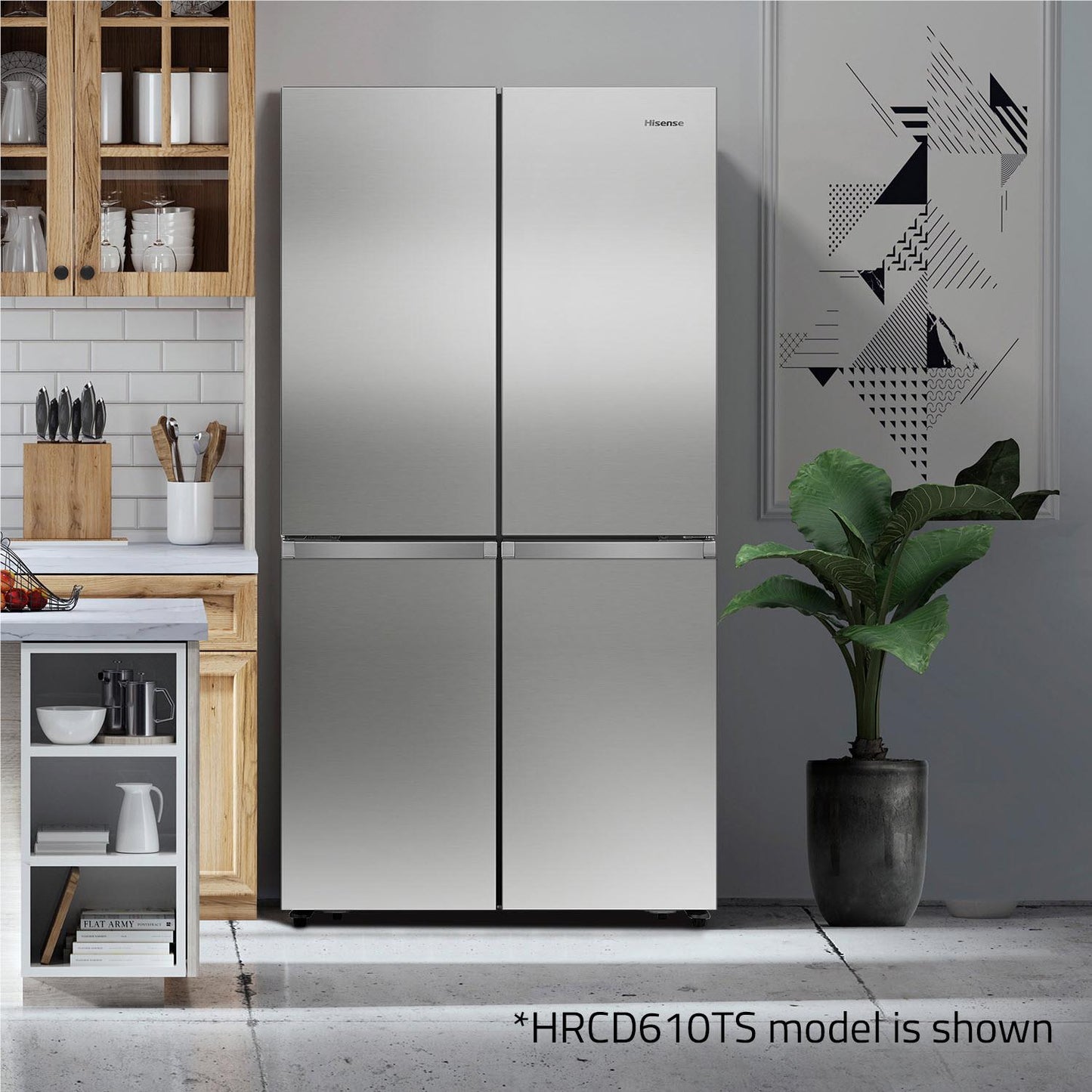 Hisense HRCD610TS 609L PureFlat French Door Fridge (Stainless Steel)