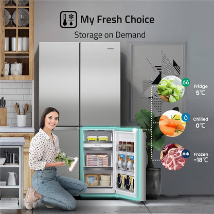 Hisense HRCD610TS 609L PureFlat French Door Fridge (Stainless Steel)