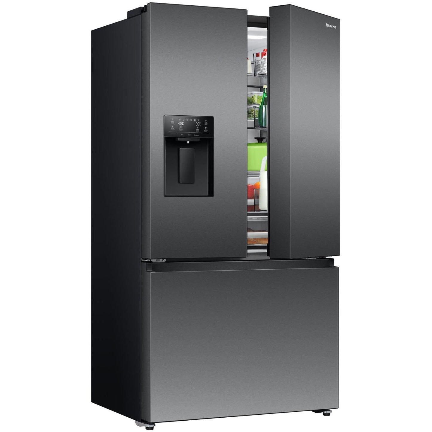 Hisense HRFD634BW 634L PureFlat French Door Fridge (Dark Stainless Steel)