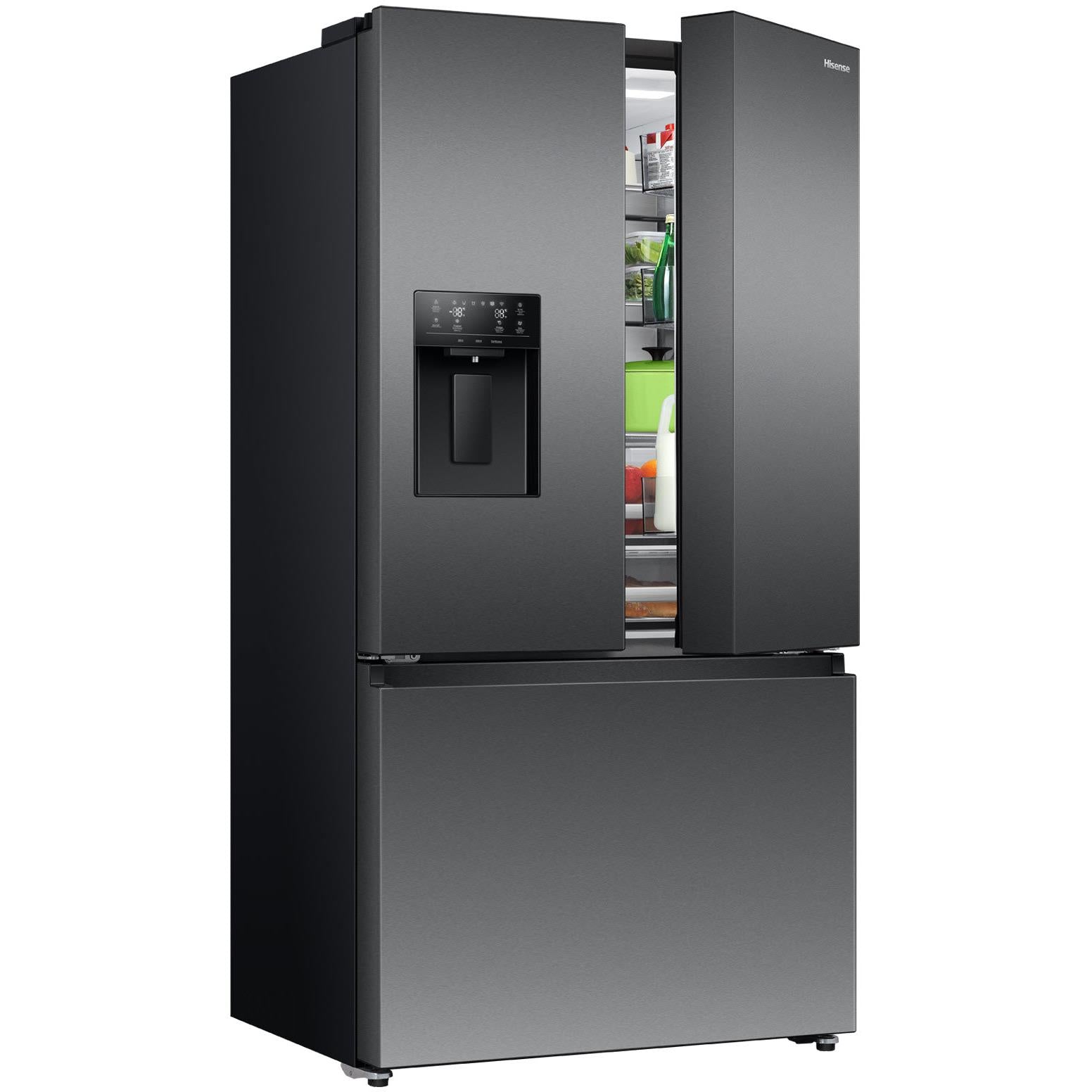 Hisense HRFD634BW 634L PureFlat French Door Fridge (Dark Stainless Steel)