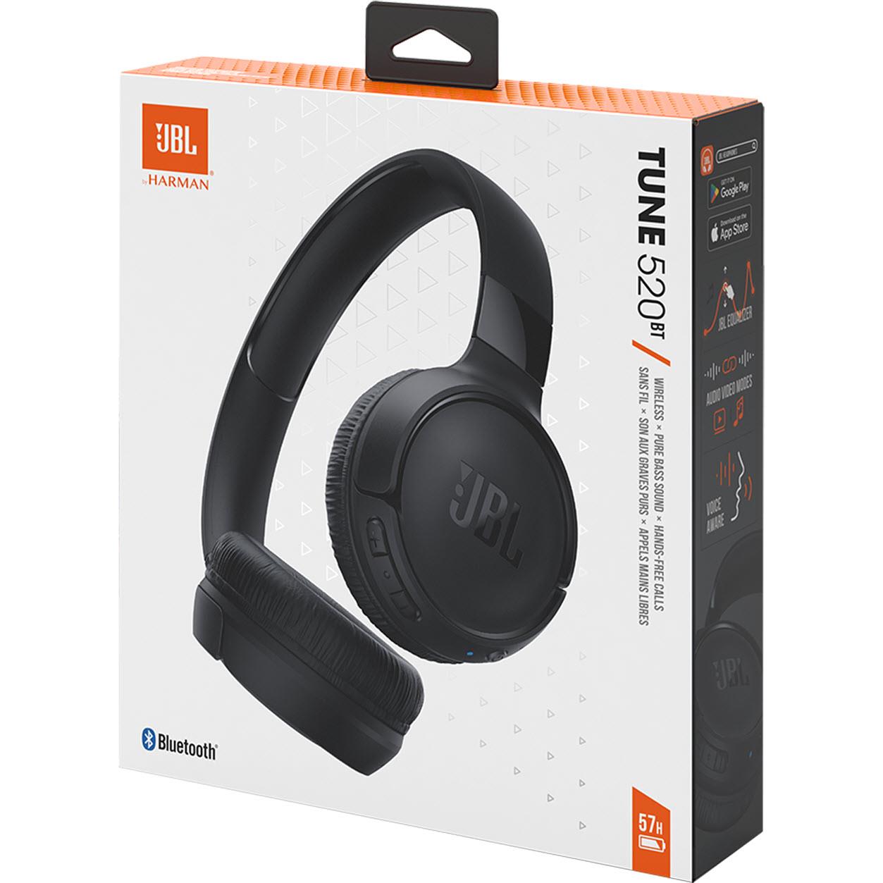JBL Tune 520BT Wireless On-Ear Headphones (Black)