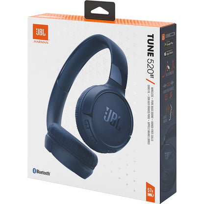 JBL Tune 520BT Wireless On-Ear Headphones (Blue)