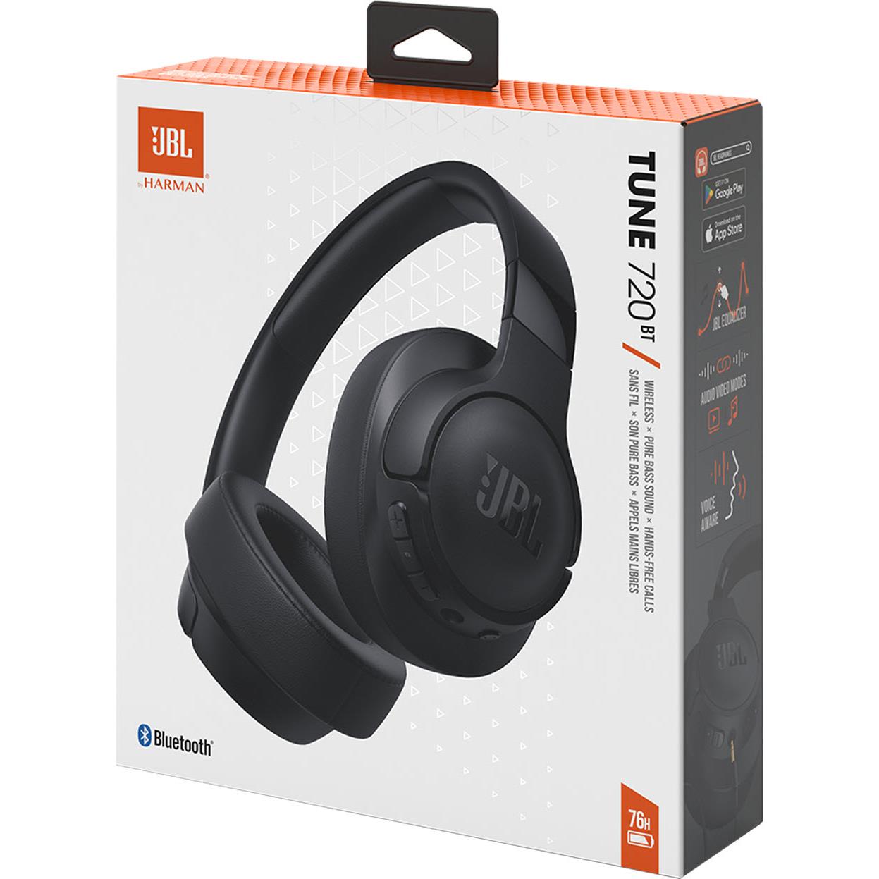 JBL Tune 720BT Wireless Over-Ear Headphones (Black)
