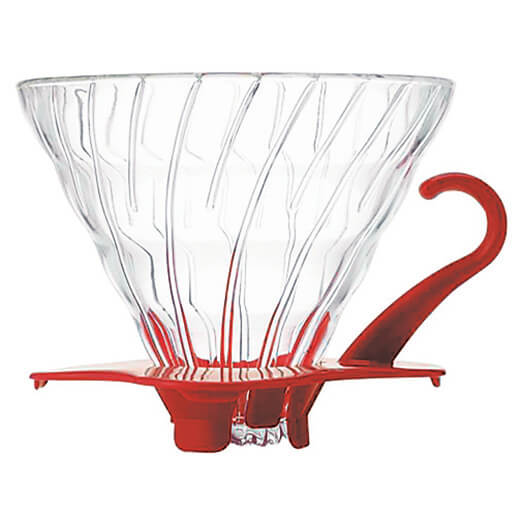 Hario Glass V60 Dripper - 1 Cup / Red
