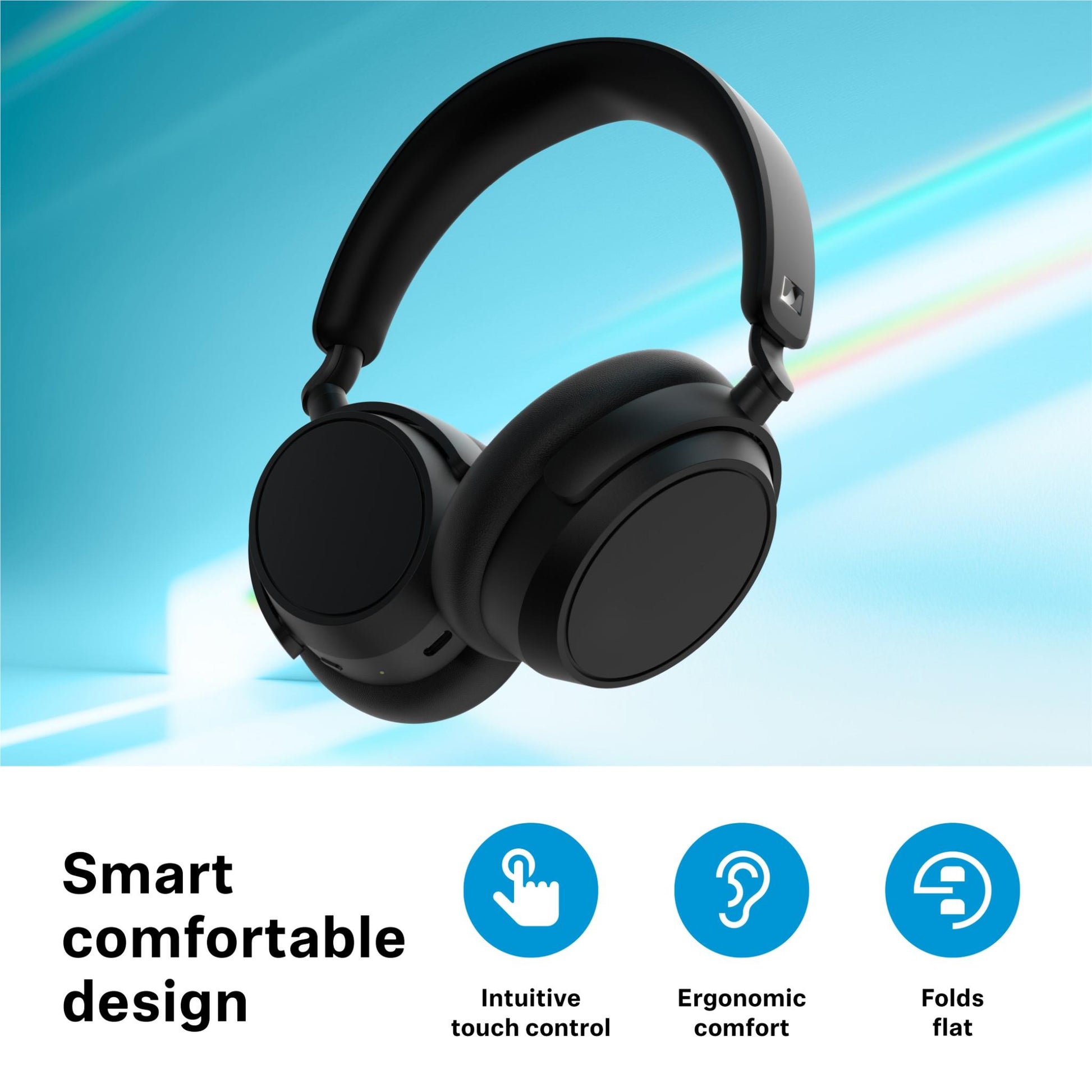 Sennheiser Accentum Plus Adaptive NC Wireless Over-Ear Headphones (Black)