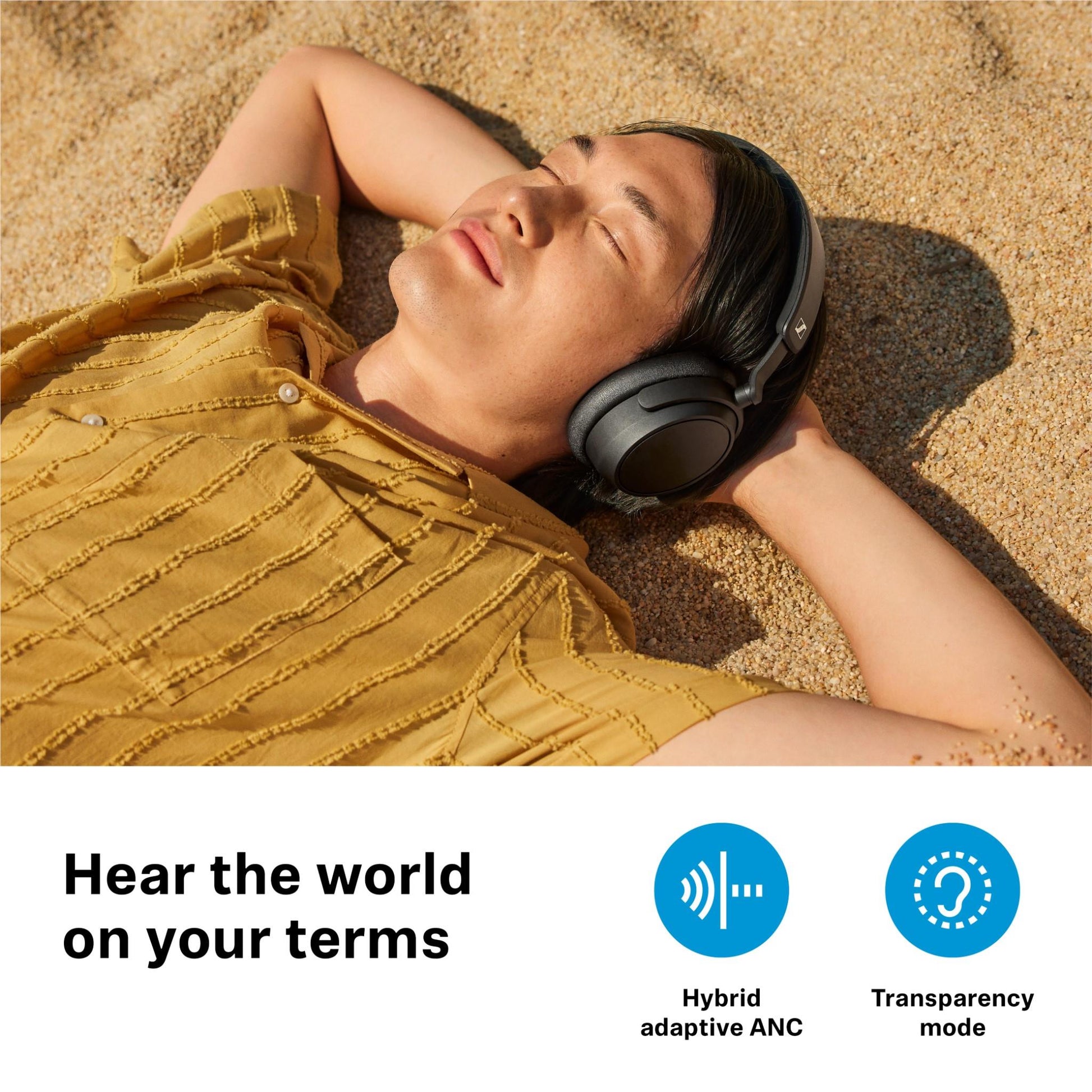 Sennheiser Accentum Plus Adaptive NC Wireless Over-Ear Headphones (White)