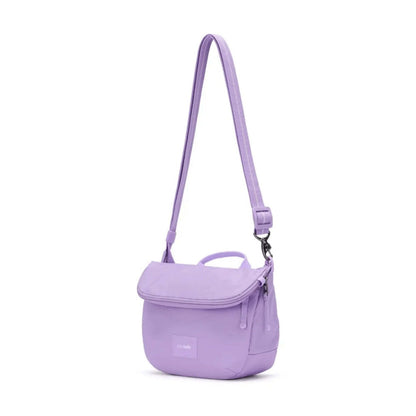 Pacsafe Go Anti-Theft RFID Blocking Expandable Saddle Crossbody Bag Lavender