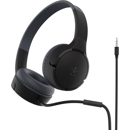 Belkin SOUNDFORM Mini Wired On-Ear Headphones for Kids (Black)