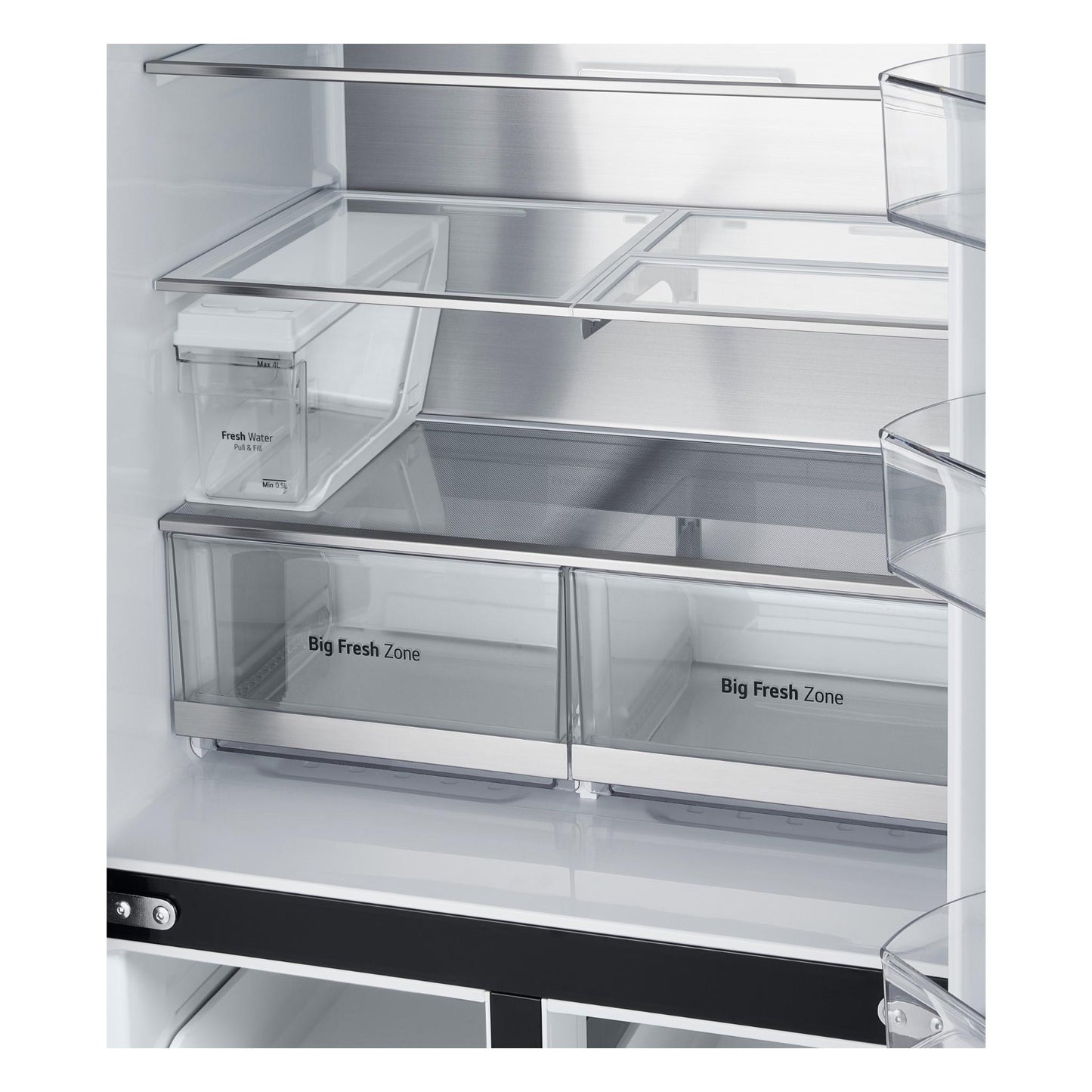 LG GF-LN500MBL 506L Slim French Door Fridge (Matte Black) [Non-Plumbed]