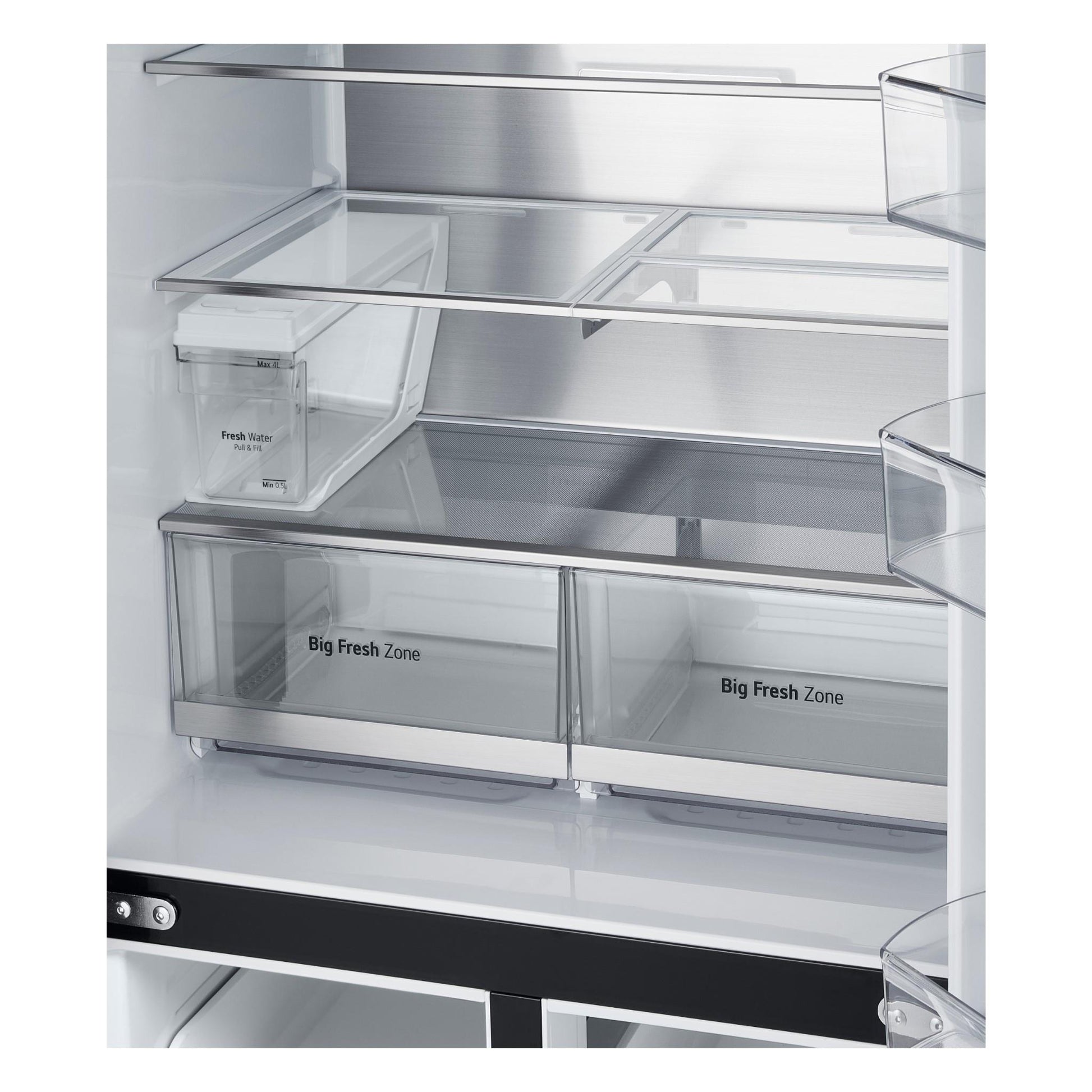 LG GF-LN500MBL 506L Slim French Door Fridge (Matte Black) [Non-Plumbed]