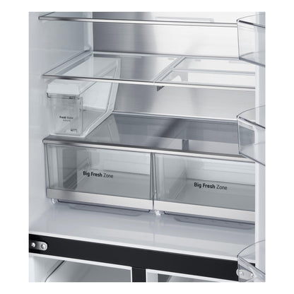 LG GF-LN500MBL 506L Slim French Door Fridge (Matte Black) [Non-Plumbed]