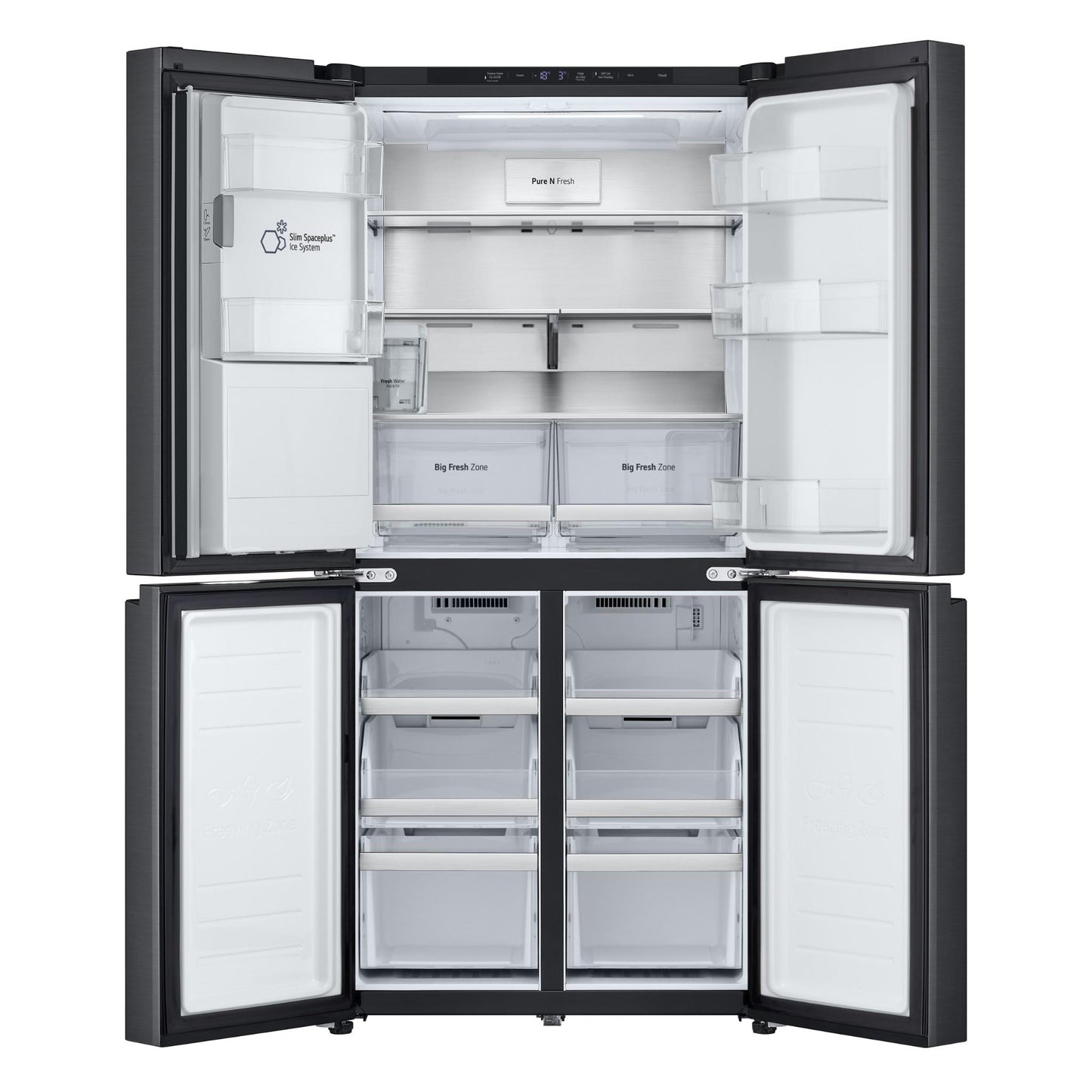 LG GF-LN500MBL 506L Slim French Door Fridge (Matte Black) [Non-Plumbed]