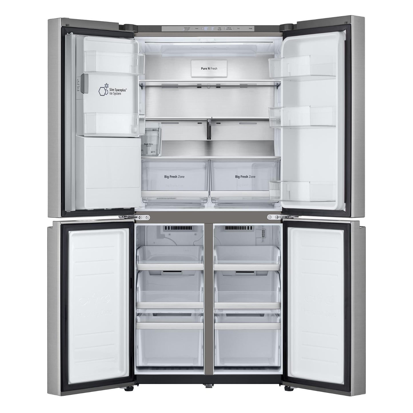 LG GF-LN500PL 506L Slim French Door Fridge (Stainless) [Non-Plumbed]