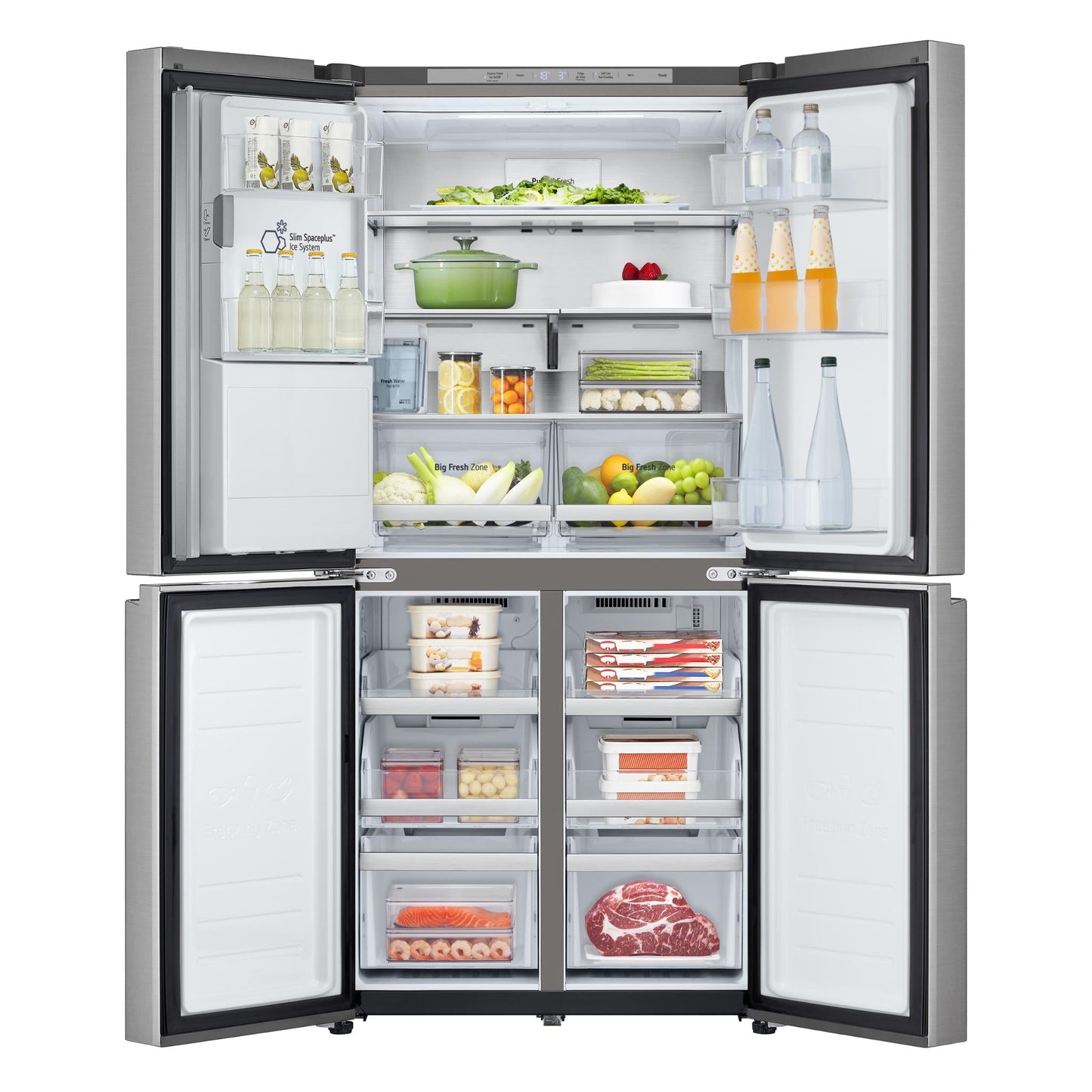 LG GF-LN500PL 506L Slim French Door Fridge (Stainless) [Non-Plumbed]