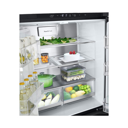 LG GF-L500MBL 506L Slim French Door Fridge (Matte Black) [Plumbed]