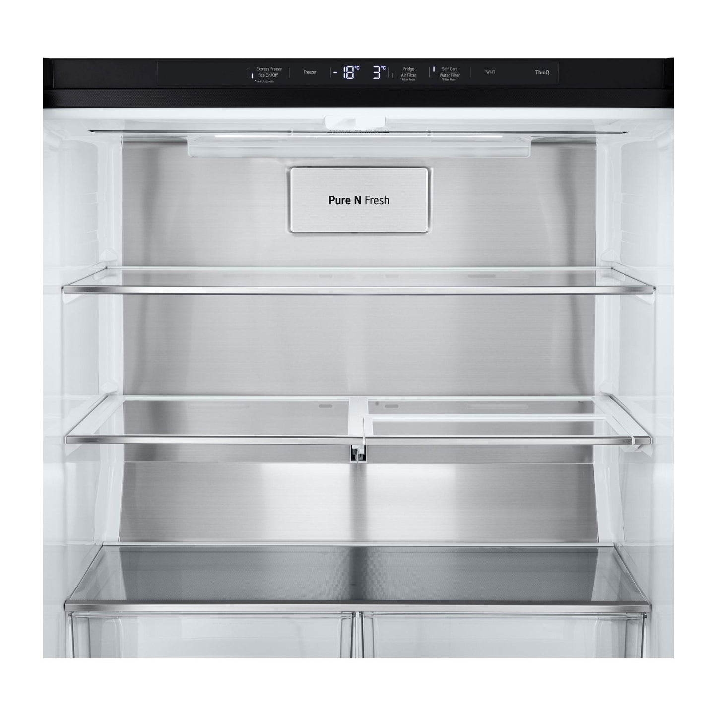 LG GF-L500MBL 506L Slim French Door Fridge (Matte Black) [Plumbed]