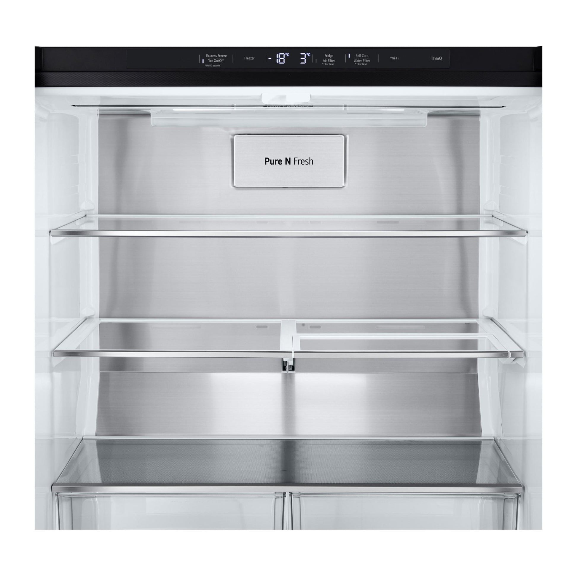 LG GF-L500MBL 506L Slim French Door Fridge (Matte Black) [Plumbed]