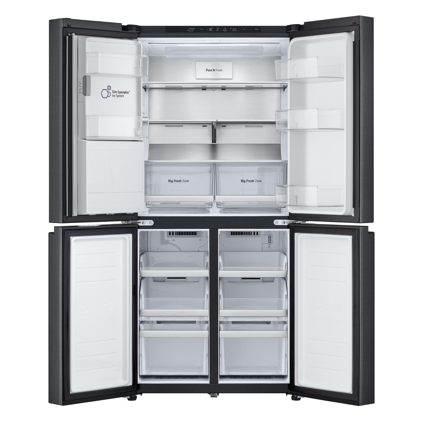 LG GF-L500MBL 506L Slim French Door Fridge (Matte Black) [Plumbed]