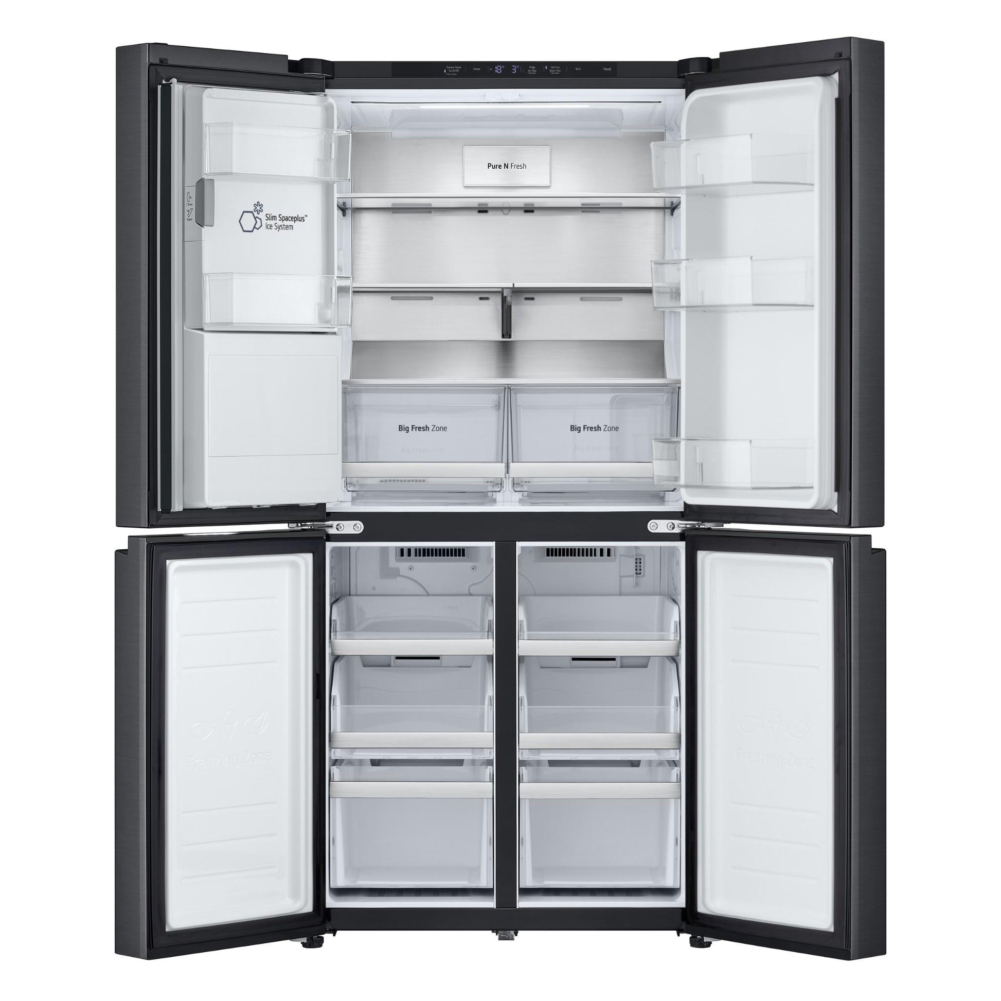 LG GF-L500MBL 506L Slim French Door Fridge (Matte Black) [Plumbed]