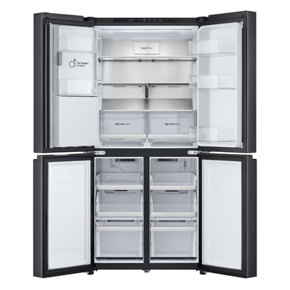 LG GF-L500MBL 506L Slim French Door Fridge (Matte Black) [Plumbed]