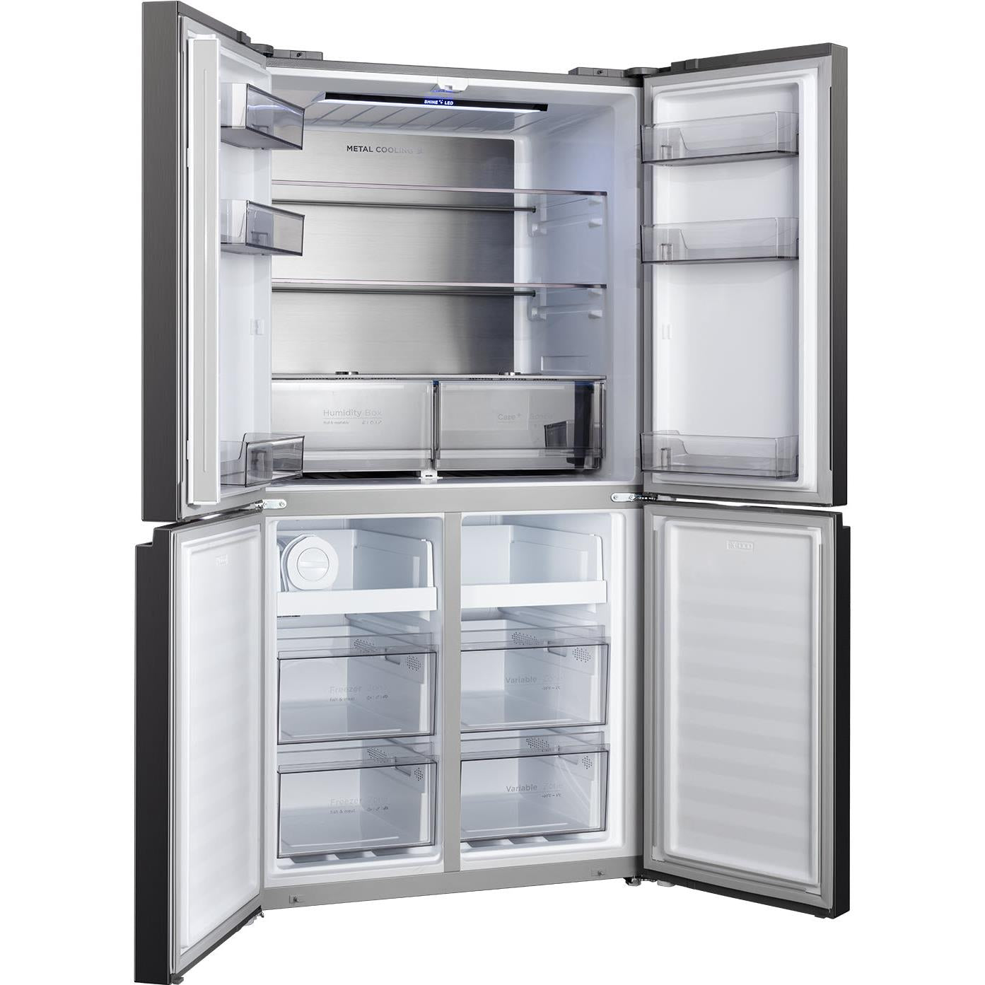ChiQ CCD601NBS 601L Quad Door Fridge