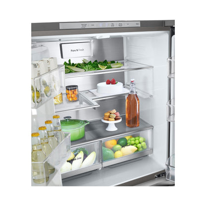 LG GF-L500PL 506L Slim French Door Fridge (Stainless) [Plumbed]