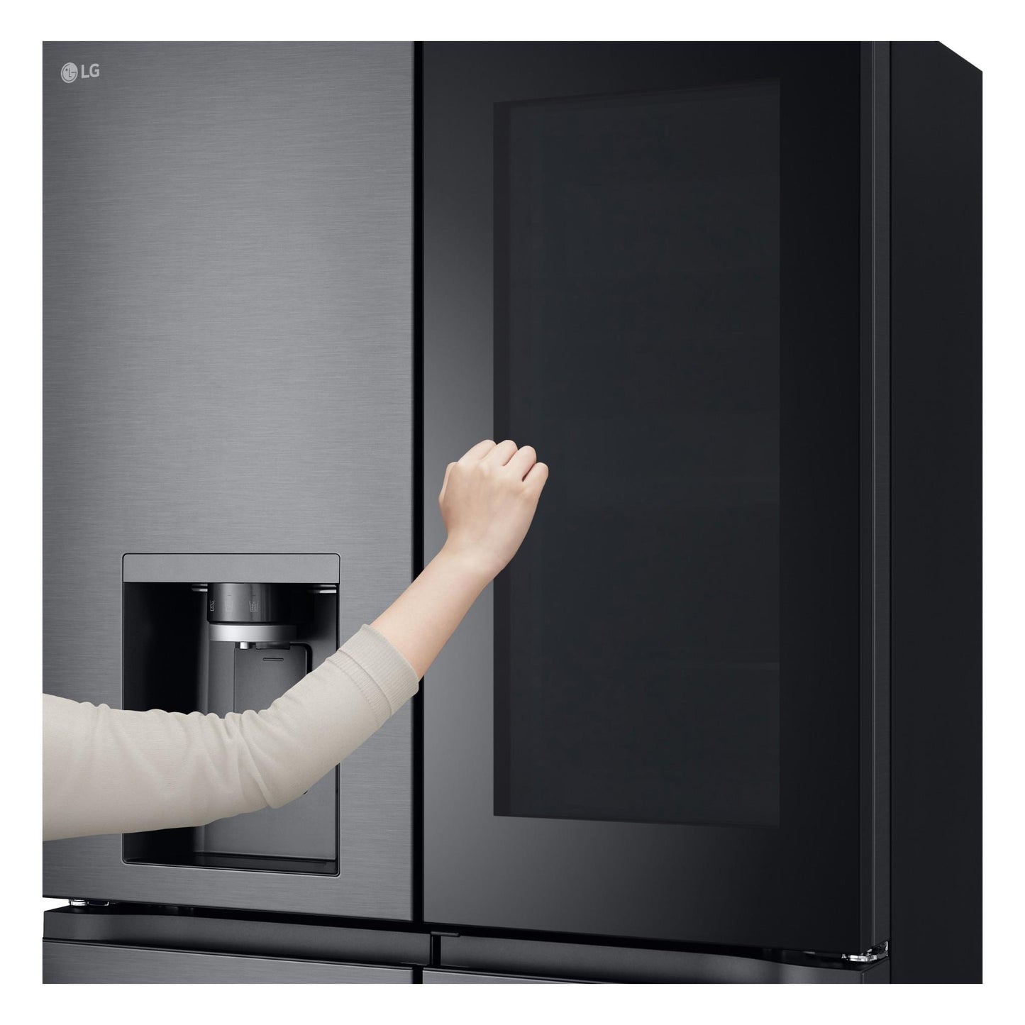 LG GF-V500MBLC 508L Slim French Door Fridge (Matte Black)