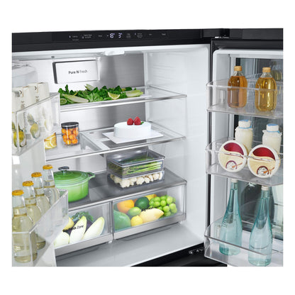 LG GF-V500MBLC 508L Slim French Door Fridge (Matte Black)