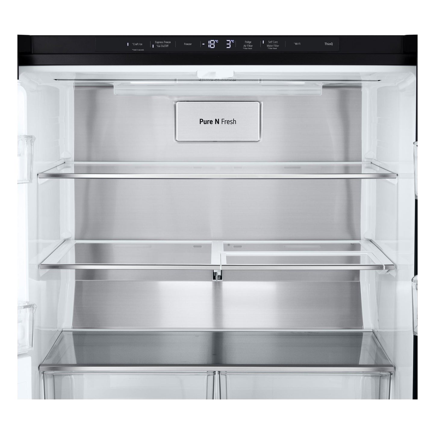 LG GF-V500MBLC 508L Slim French Door Fridge (Matte Black)