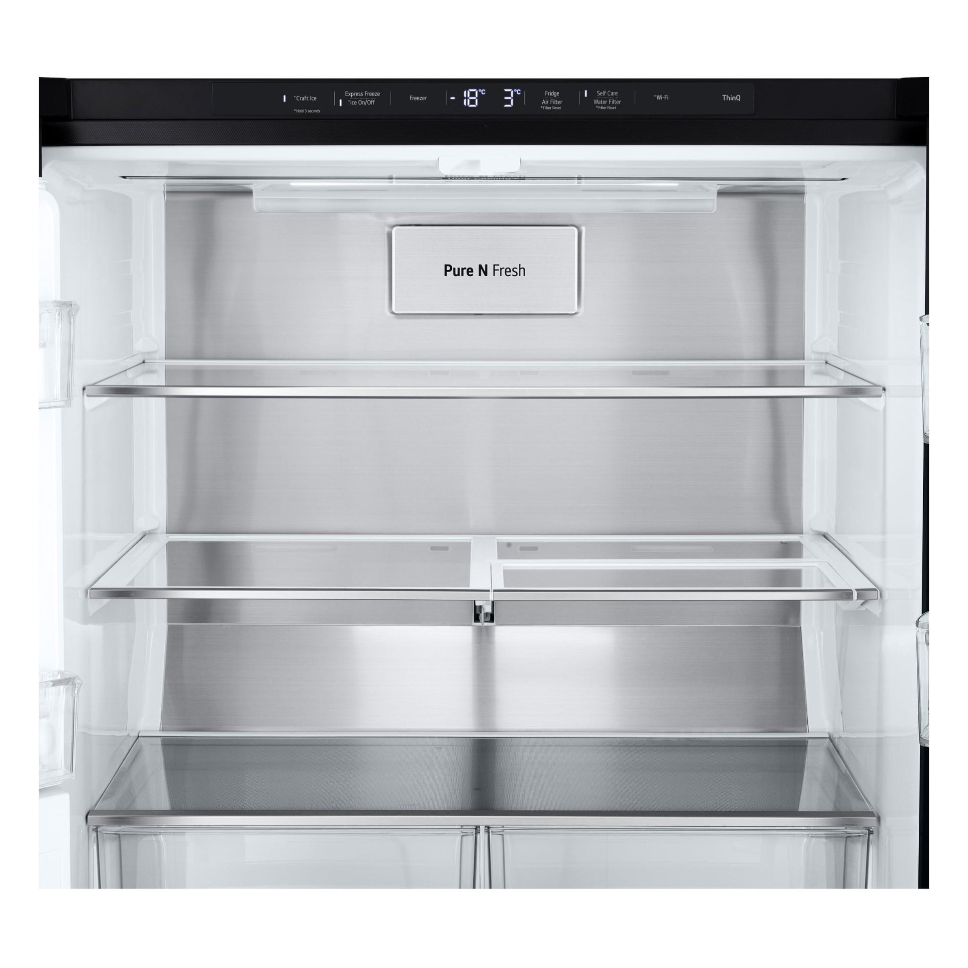 LG GF-V500MBLC 508L Slim French Door Fridge (Matte Black)