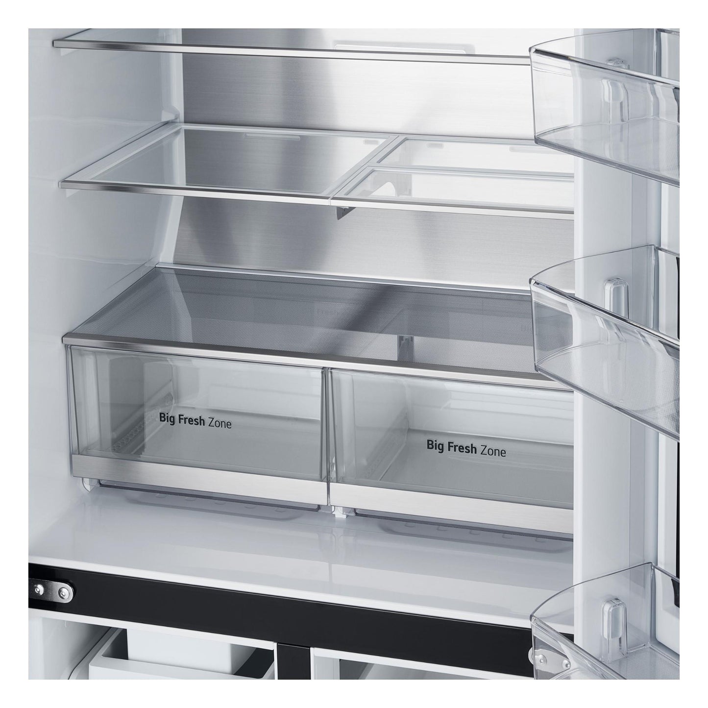 LG GF-V500MBLC 508L Slim French Door Fridge (Matte Black)