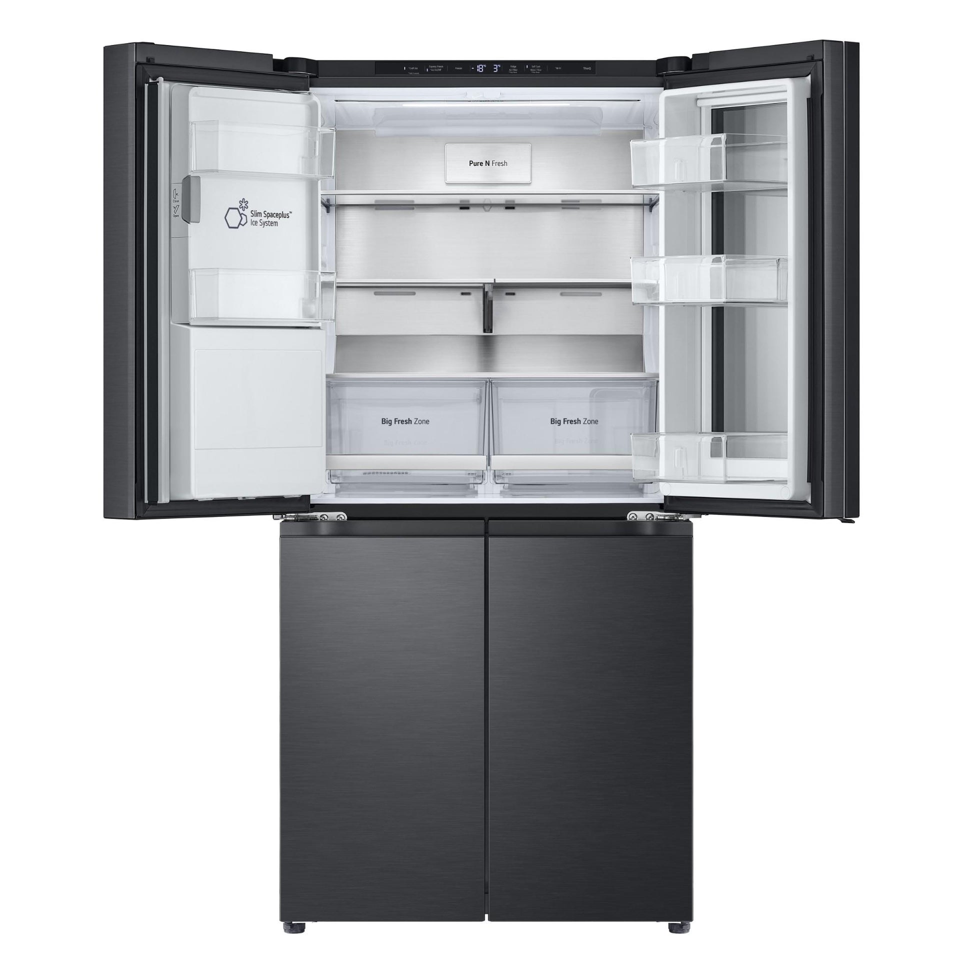 LG GF-V500MBLC 508L Slim French Door Fridge (Matte Black)