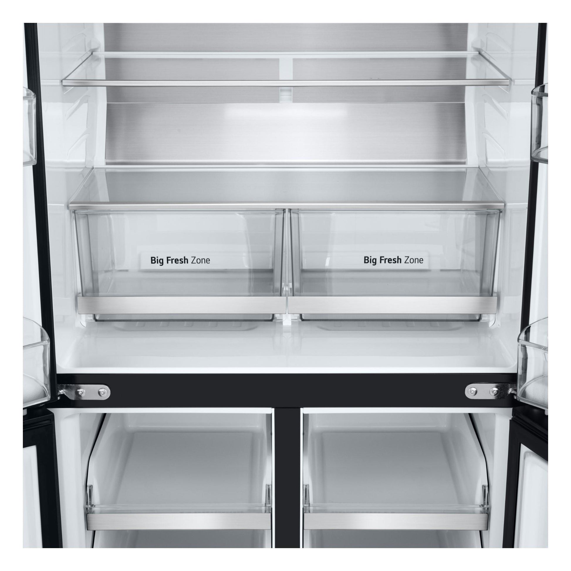 LG GF-B505MBL 530L Basic Slim French Door Fridge (Matte Black)