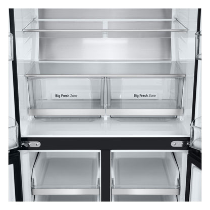 LG GF-B505MBL 530L Basic Slim French Door Fridge (Matte Black)
