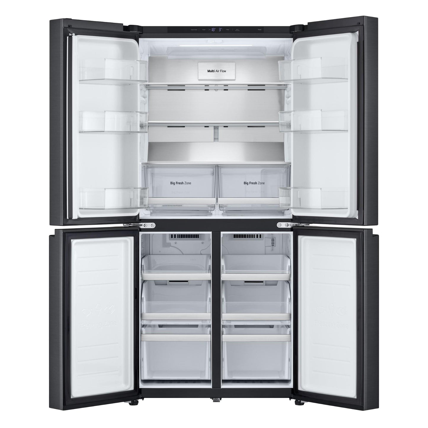LG GF-B505MBL 530L Basic Slim French Door Fridge (Matte Black)
