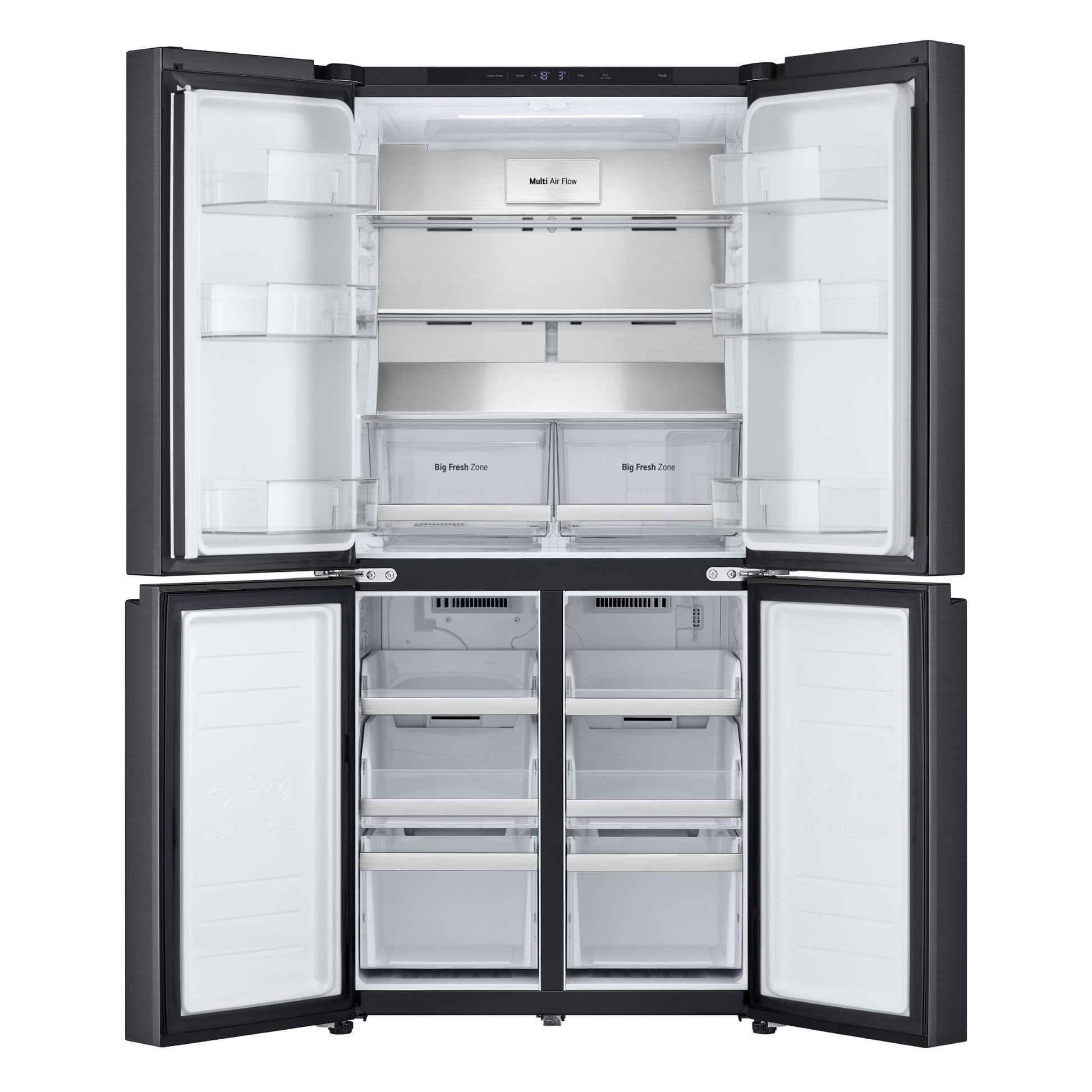 LG GF-B505MBL 530L Basic Slim French Door Fridge (Matte Black)