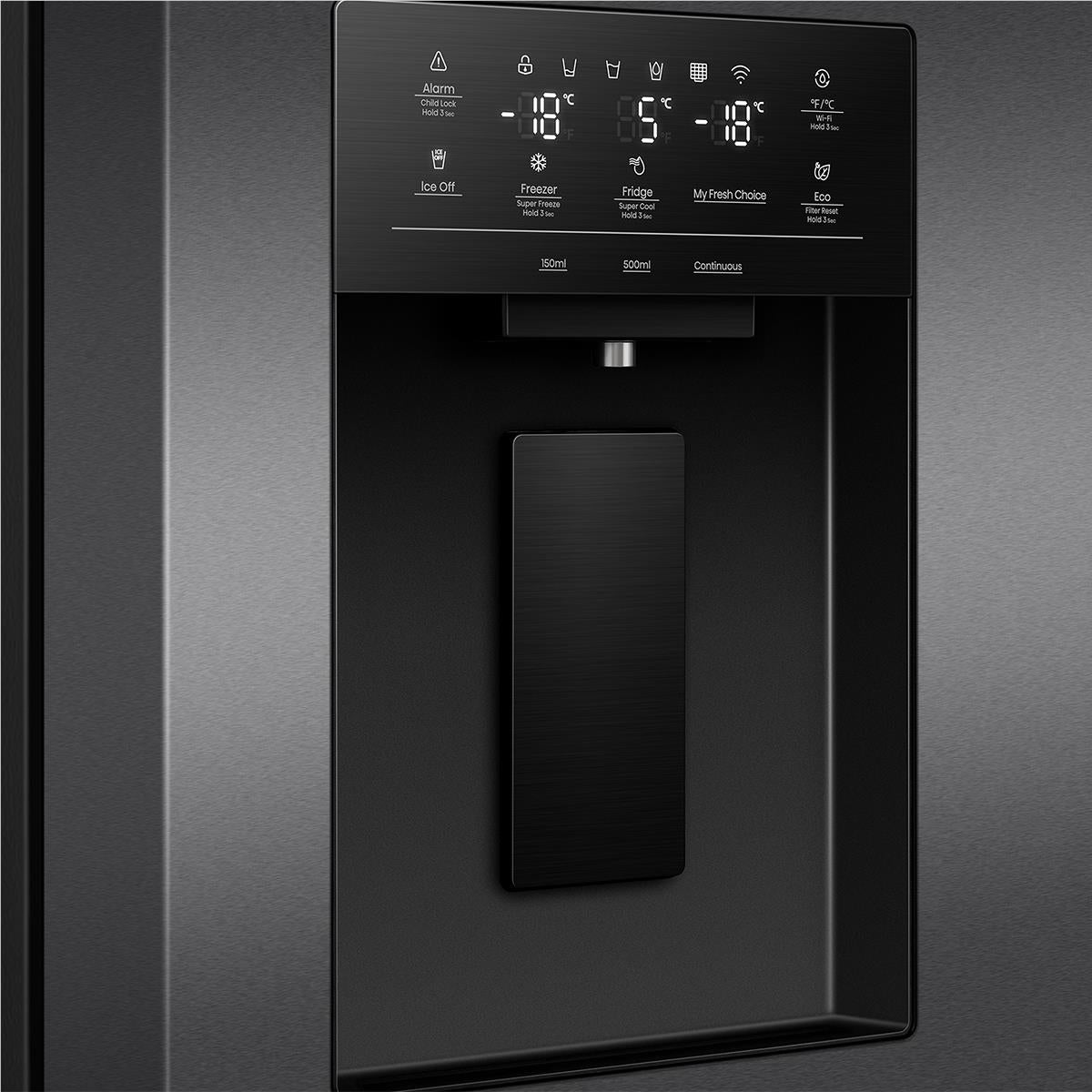 Hisense HRCD483TBW 483L French Door Fridge (Black Steel)