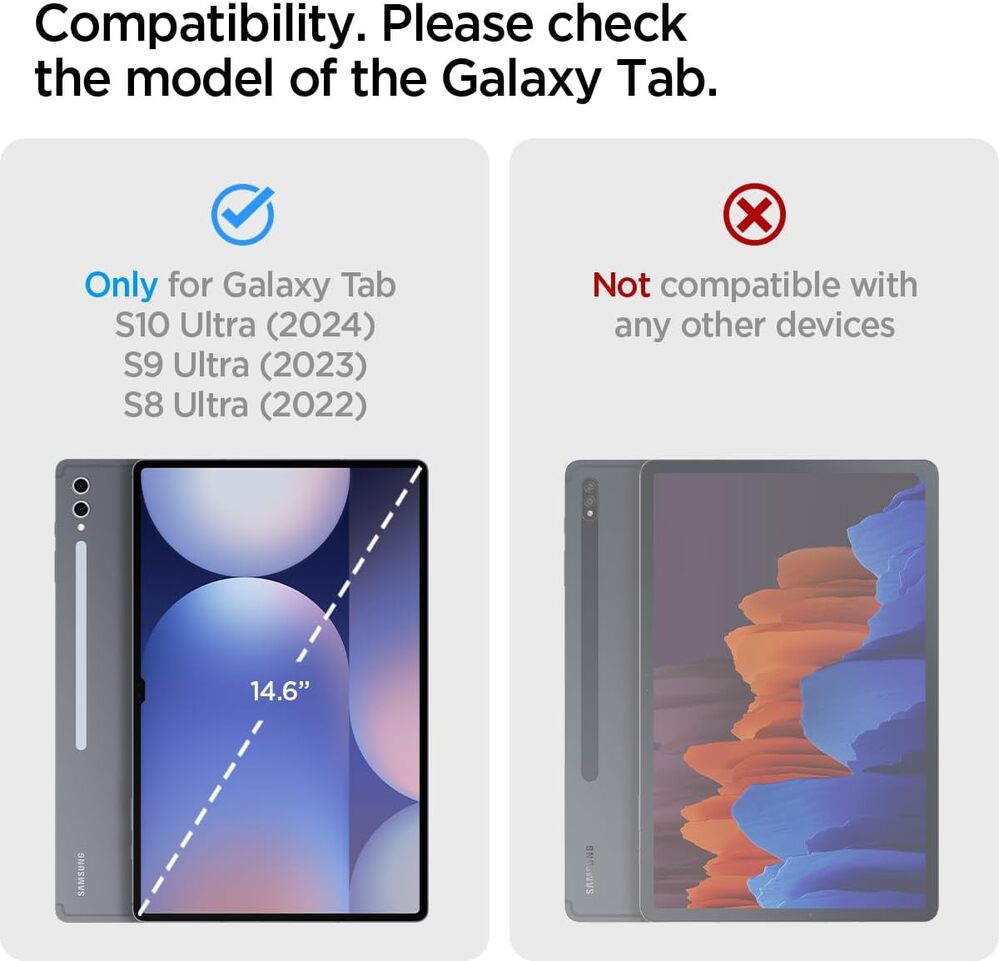 Spigen Samsung Galaxy Tab S10 Ultra/Tab S9 Ultra/Tab S8 Ultra 14.6 Ultra Hybrid Pro Case (Black)