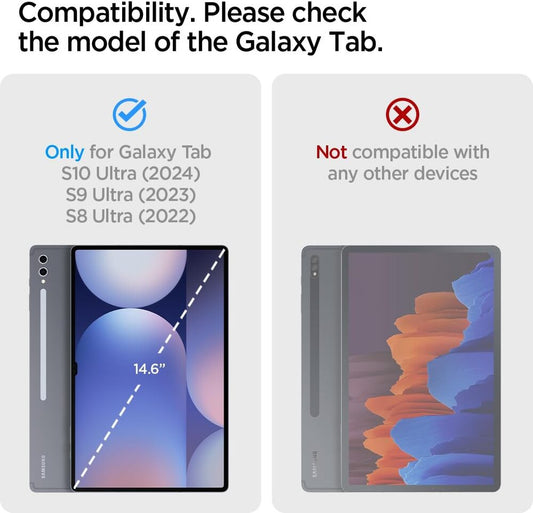 Spigen Samsung Galaxy Tab S10 Ultra/Tab S9 Ultra/Tab S8 Ultra 14.6 Ultra Hybrid Pro Case (Black)