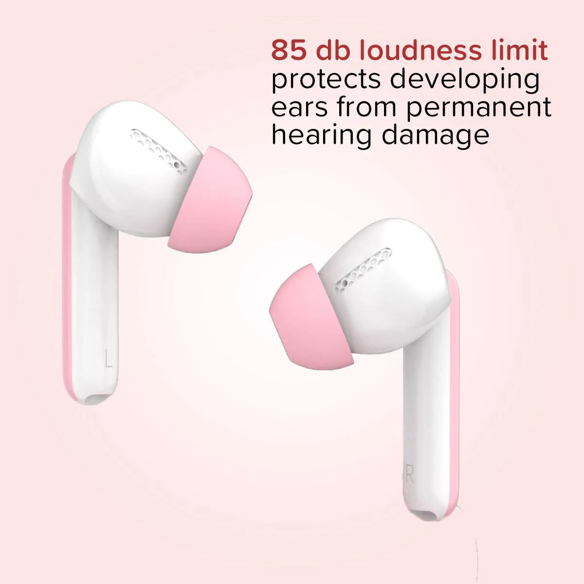 myFirst CareBuds Kids TWS Earbuds (White Pink)